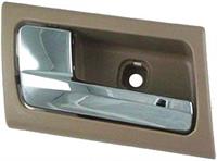 interior door handle - front left - chrome lever+brown housing (parchment)