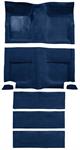 1965-68 Mustang Fastback Passenger Area Loop  Carpet with Fold Downs - Dark Blue