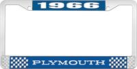 1966 PLYMOUTH LICENSE PLATE FRAME - BLUE