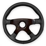 Steering Wheel Black Leather "evolution 4" 350mm