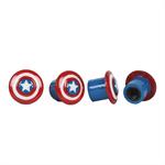 Valve Stem Caps, Marvel Superheroes, Captain America Style, Plastic