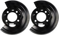 Backing Plates, Rear Disc Brake Position, Steel, Black, Ford, Pair