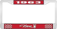 nummerplåtshållare, 1963 NOVA STYLE 1 röd