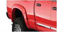 Fender Flares, Pocket Style, Rear, Black, Thermoplastic, Dodge, Pair