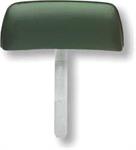 Headrest Assembly, Dark Green with Curved Bar, Chevy, Pontiac, Pair