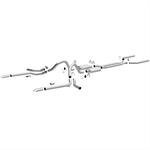 Exhaust System, Crossmember Back, Dual In/Dual Out, Stainless, Natural, Split Rear/Split Side Exit, Chevy, Kit