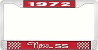 1972 NOVA SS LICENSE PLATE FRAME STYLE 3 RED