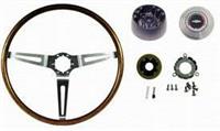 Deluxe Wood Steering Wheel Kit, Walnut