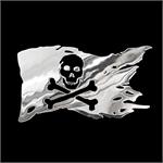 dekal, nickel, 'Pirate Flag' - 70x44,5mm