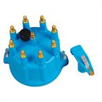 Cap and Rotor, Blue, Male/HEI, Brass Terminals, Screw-Down, Dodge, 5.2, 5.9L,
