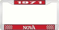 nummerplåtshållare, 1971 NOVA STYLE 2 röd