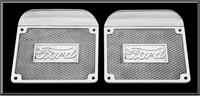ALUMINUM STEP PLATE SET
 WITH FORD OVAL