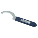 Spanner Wrench, Steel, Natural, Blue Handle