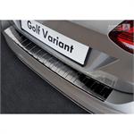 Black Stainless Steel Rear bumper protector suitable for Volkswagen Golf VII Variant Facelift 2017-2020 'Ribs'