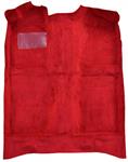 1979-81 Mustang Passenger Area Cut Pile Molded Floor Carpet with Mass Backing - Red