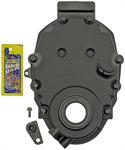 Timing Cover, 1-Piece, Plastic, Black, GM, Each