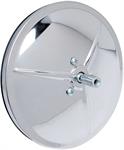 Outer Mirror Head; Round Stainless Steel; 5-5/8"