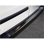 Zwart RVS Achterbumperprotector passend voor Volkswagen Crafter & MAN TGE 2017- 'Ribs'