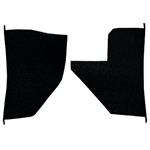 1955-59 Chevrolet/GMC Truck	 Carpet Kick Panel Inserts	 w/o Cardboard Backing	 Daytona	 Black