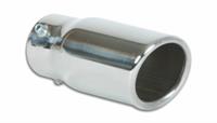 "2-1/2"" O.D. S.S. Bolt-On Exhaust Tip (Single Wall, Angle Cut with Rolled Edge)"