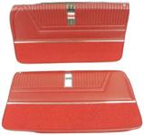 1965 IMPALA SS 2 DOOR COUPE/CONVERTIBLE RED PRE-ASSEMBLED FRONT DOOR PANELS
