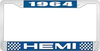 1964 HEMI LICENSE PLATE FRAME - BLUE