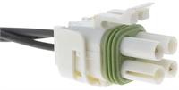 Wiring Connector, Torque Converter Control Pigtail, 3-pin, Male, White