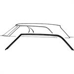 Hardtop roof rail weatherstrip