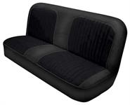 two tone bench seat upholstery - Black Vinyl Outer / Black encore insert