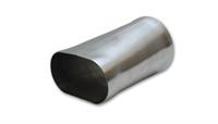 Pipe Adapter, Exhaust, Oval To Round, Stainless Steel, Natural, 3" Inlet/Outlet, 6" Length