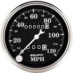 Speedometer 80mm 0-120mph Old Tyme Black Mechanical