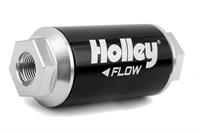 Fuel Filter, Inline, Billet Aluminum, Black/Clear Anodized, Female 3/8 in. NPT Inlet/Outlet, Each