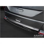 Black Stainless Steel Rear bumper protector suitable for Volkswagen Caravelle T6 2015- & FL 2019- (with rear hatch) 'Ribs'