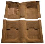 1969-70 Mustang Fastback Passenger Area Nylon Loop Carpet without Fold Downs - Ginger
