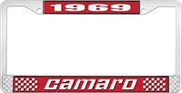 nummerplåtshållare, 1969 CAMARO STYLE 2 röd
