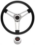 Steering Wheel Kit, 67-68 Chevrolet, Symm. Foam, 1.5, Hi Rise Cap, Red Bowtie