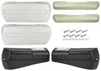 Chevelle Armrest Kits, Complete Front & Rear w/Rear Armrest Bases, Parchment