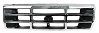 1992-96 Ford F-150, F-250, F-350, Bronco	 Grill Assembly	 Without Emblem	 Dark Gray/Chrome