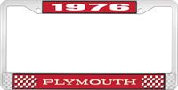 1976 PLYMOUTH LICENSE PLATE FRAME - RED