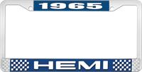 1965 HEMI LICENSE PLATE FRAME - BLUE