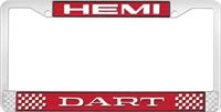 HEMI DART LICENSE PLATE FRAME - RED