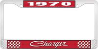 1970 CHARGER LICENSE PLATE FRAME - RED