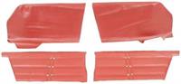 1963 IMPALA SS & STANDARD 2 DOOR COUPE RED PRE-ASSEMBLED REAR SIDE PANELS