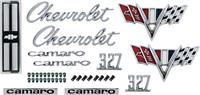 1967 Camaro; Exterior Emblem Kit; Standard Model; with 327 Engine