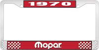 nummerplåtshållare 1970 mopar - röd