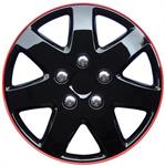 Hubcaps Michigan 14" Ice Black with Red Rand