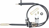 Automatic Transmission Kickdown Cable, Braided Stainless Steel Jacket, Black Anodized Bracket, Carb Fuel Delivery, GM, TH350, Kit