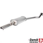 Rear exhaust, sport, stainless steel with polished tail pipe. With TÜV/EEC approval