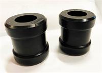 Straight Bushing, Poly., Black, .750 in. I.D., 1.285 in. Working O.D., 0.72 in. Length Between Flanges, Pair