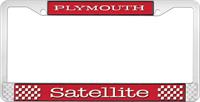 PLYMOUTH SATELLITE LICENSE PLATE FRAME - RED
